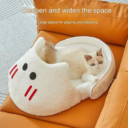 Portable Plush Slipper Cat Bed Pet