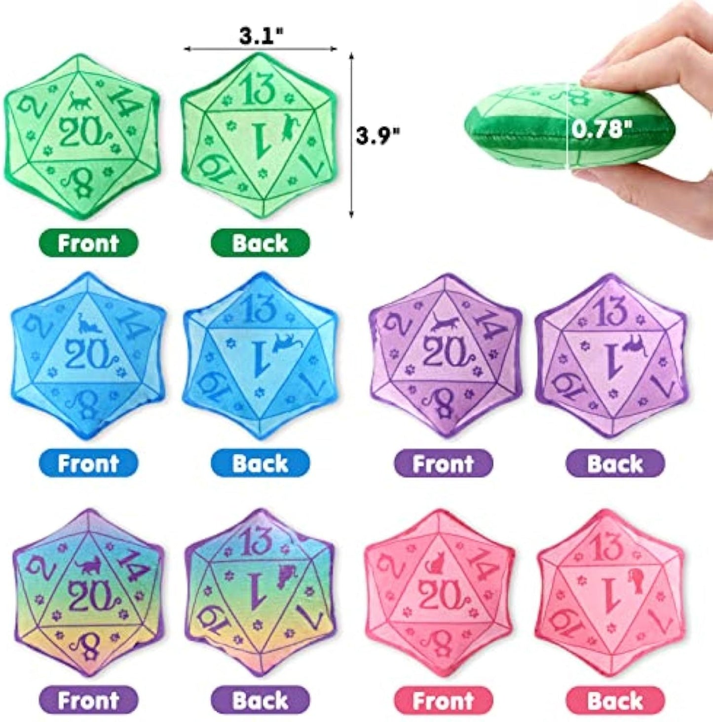 Dice Catnip Toy DND Cat Toy