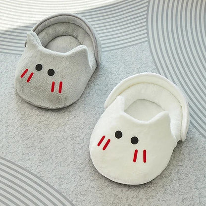 Portable Plush Slipper Cat Bed Pet