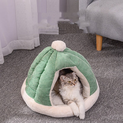 Half Enclosed Kennel Dog Bed Enclosed Kitty Kennel